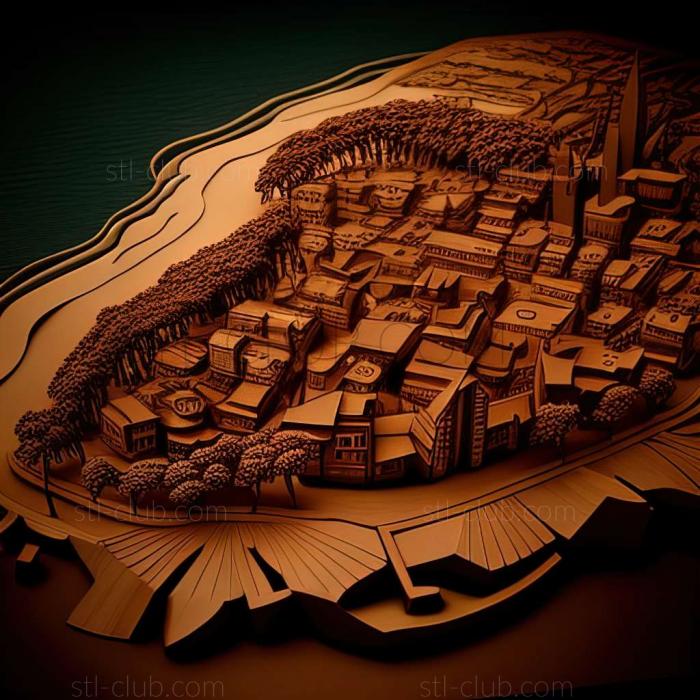 3D model Ciudad del Plata in Uruguay (STL)